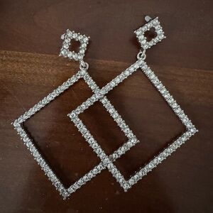 Elegant Silver Geometric Earrings
